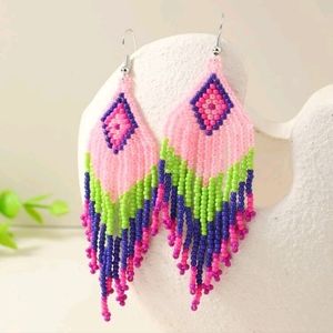Beaded Tassel Earrings